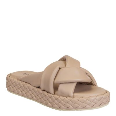 NAKED FEET  Cupro In Nude Espadrille Sandals