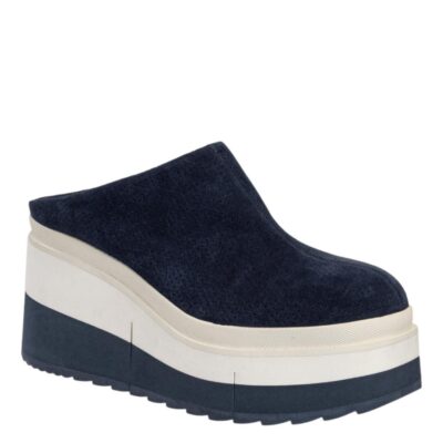 NAKED FEET  Coach In Navy Platform Clogs