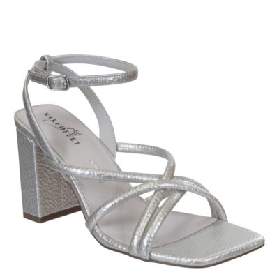 NAKED FEET  Mood In Silver Heeled Sandals