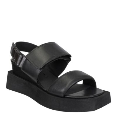 NAKED FEET  Paradox In Black Wedge Sandals