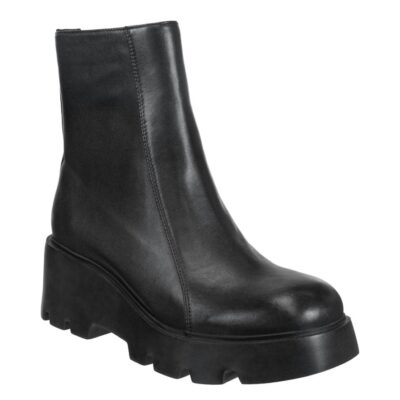 NAKED FEET  Xenus In Black Leather Platform Ankle Boots