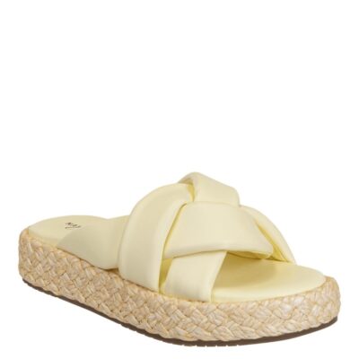 NAKED FEET  Cupro In Canary Espadrille Sandals