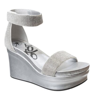 OTBT  Status In Silver Wedge Sandals