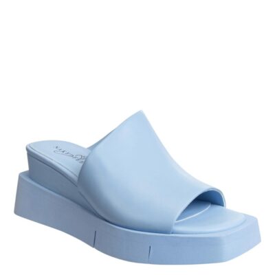 NAKED FEET  Infinity In Light Blue Wedge Sandals