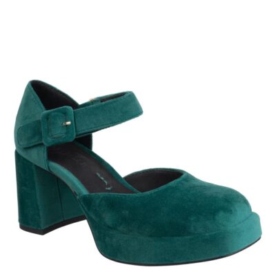 NAKED FEET  Estonia In Emerald Heeled Clogs