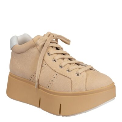 NAKED FEET  Essex In Beige Platform High Top Sneakers